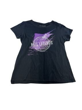 Reel Legends Youth XL Black Marlin Fishing Graphic T-Shirt Florida Purple